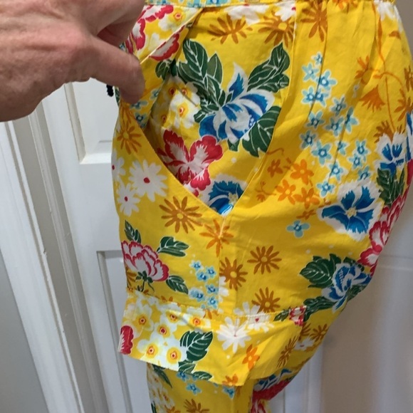 Sundance sz XS floral lightweight cotton  elasticic waist pull on pants - Picture 4 of 7